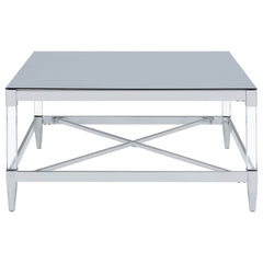 Lindley Chrome Coffee Table - Ornate Home