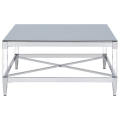 Lindley Chrome Coffee Table - Ornate Home