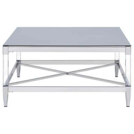 Lindley Chrome Coffee Table - Ornate Home