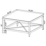 Lindley Chrome Coffee Table - Ornate Home