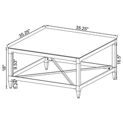 Lindley Chrome Coffee Table - Ornate Home
