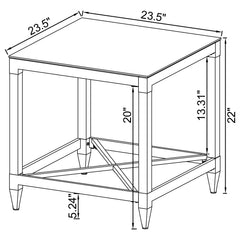 Lindley Chrome End Table - Ornate Home