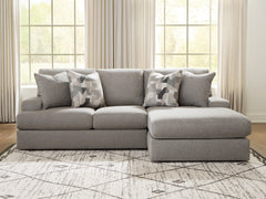 Lindon Smoke 2-Piece Sectional w/ Chaise - Ornate Home