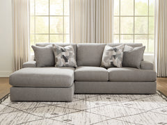 Lindon Smoke 2-Piece Sectional with Chaise - Ornate Home