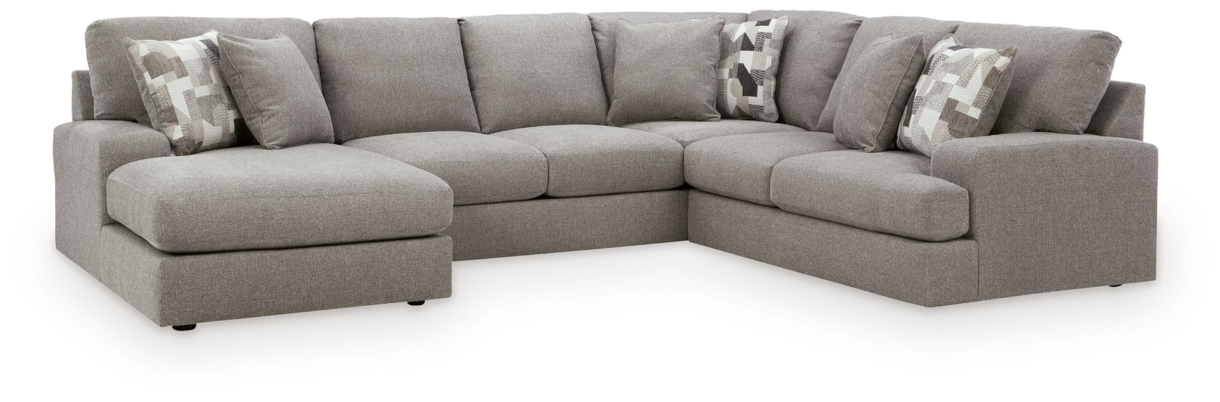 Lindon Smoke 3-Piece Sectional w/ Chaise (Online Special Price) - Ornate Home