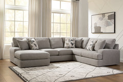 Lindon Smoke 3-Piece Sectional w/ Chaise - Ornate Home