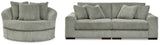 Lindyn Fog 2-Piece Sectional Sofa and Oversized Swivel Accent Chair (Online Special Price) - Ornate Home