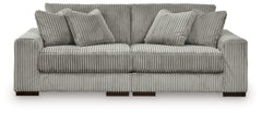 Lindyn Fog 2-Piece Sectional Sofa and Oversized Swivel Accent Chair - Ornate Home