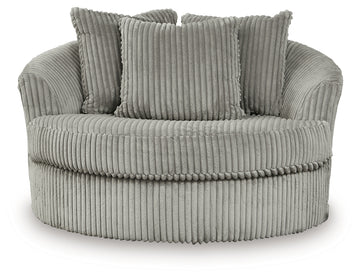 Lindyn Fog 2-Piece Sectional Sofa and Oversized Swivel Accent Chair - Ornate Home