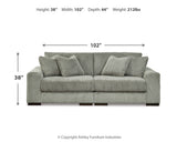 Lindyn Fog 2-Piece Sectional Sofa and Oversized Swivel Accent Chair - Ornate Home