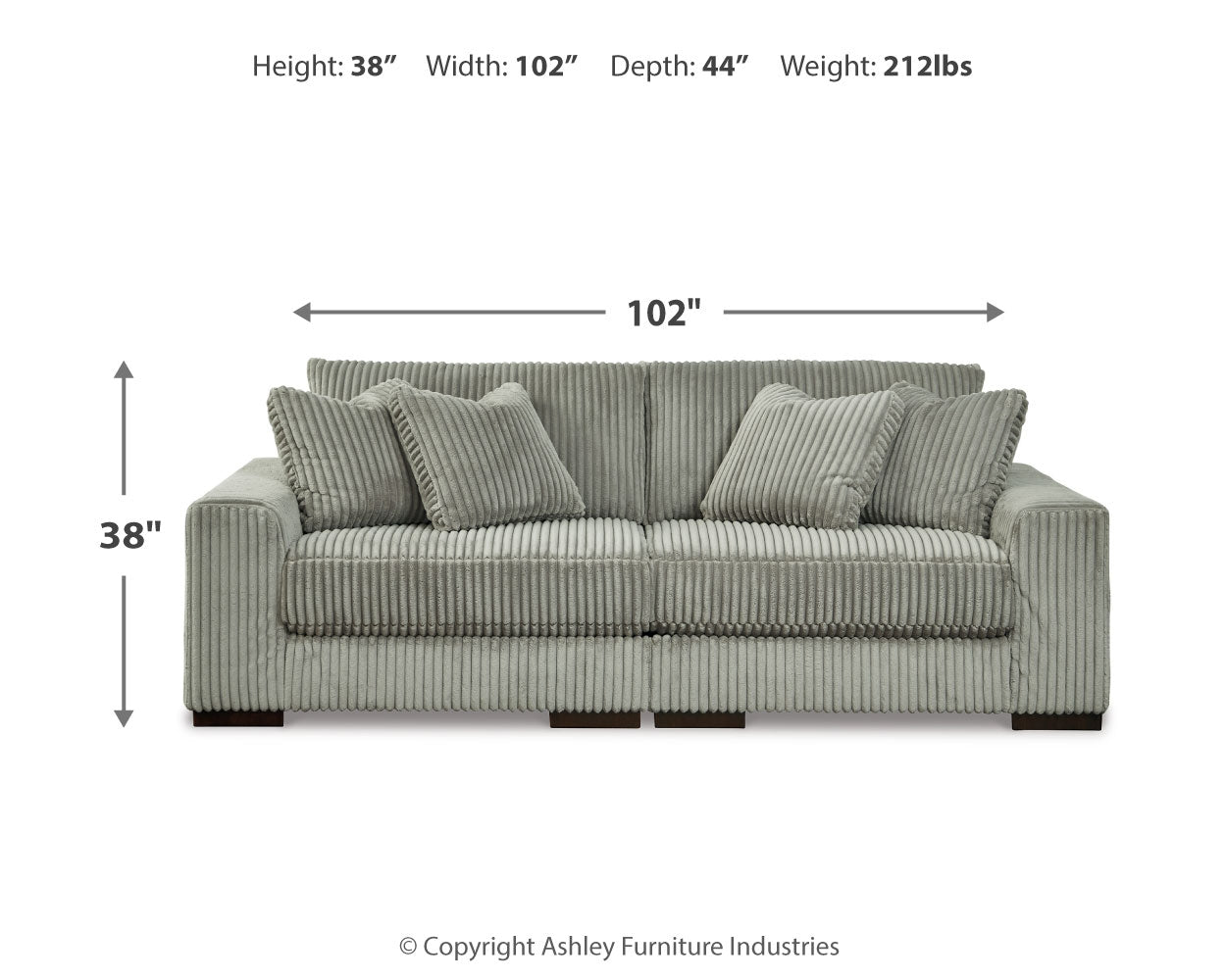 Lindyn Fog 2-Piece Sectional Sofa and Oversized Swivel Accent Chair - Ornate Home