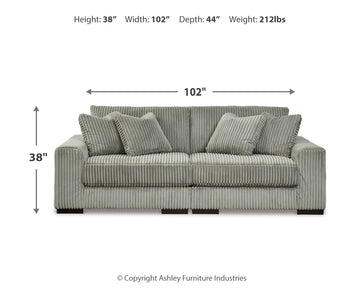Lindyn Fog 2-Piece Sectional Sofa and Oversized Swivel Accent Chair - Ornate Home
