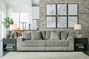Lindyn Fog 2-Piece Sectional Sofa and Oversized Swivel Accent Chair - Ornate Home