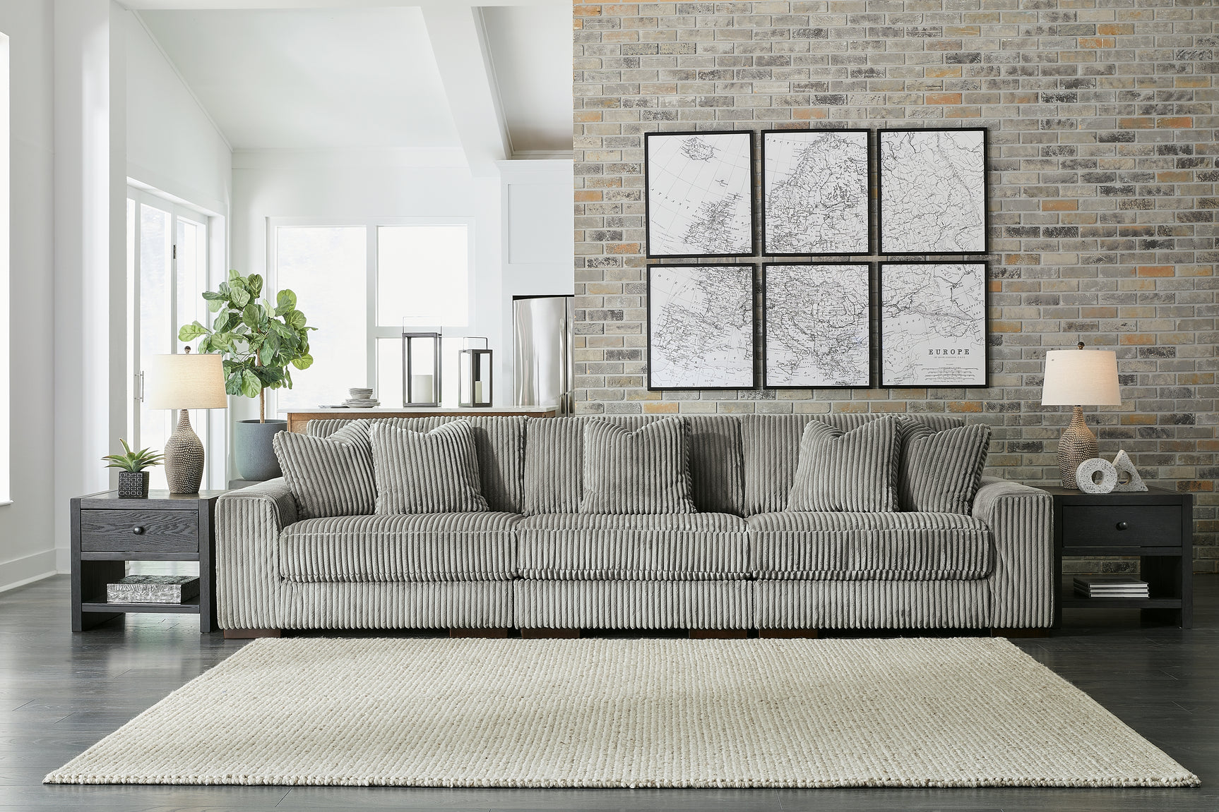 Lindyn Fog 3-Piece Sectional Sofa (Online Special Price) - Ornate Home