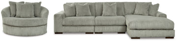 Lindyn Fog 3-Piece Sectional and Chair - Ornate Home