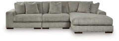 Lindyn Fog 3-Piece Sectional and Chair - Ornate Home