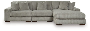 Lindyn Fog 3-Piece Sectional and Chair - Ornate Home