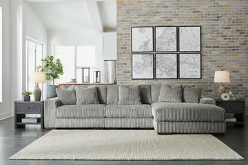 Lindyn Fog 3-Piece Sectional and Chair - Ornate Home