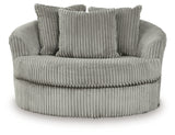 Lindyn Fog 3-Piece Sectional and Oversized Swivel Accent Chair (Online Special Price) - Ornate Home