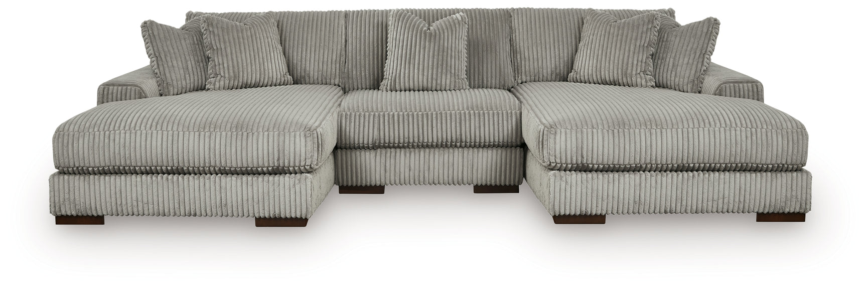 Lindyn Fog 3-Piece Sectional with Double Chaise (Online Special Price) - Ornate Home