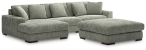 Lindyn Fog 3-Piece Sectional with Ottoman (Online Special Price) - Ornate Home