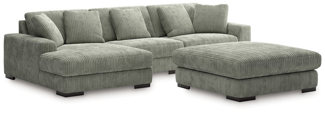 Lindyn Fog 3-Piece Sectional with Ottoman (Online Special Price) - Ornate Home