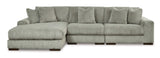 Lindyn Fog 3pc LAF Chaise Sectional (Online Special Price) - Ornate Home