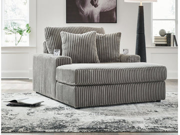 Lindyn Fog 3pc RAF Chaise Sectional - Ornate Home