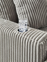 Lindyn Fog 3pc RAF Chaise Sectional - Ornate Home