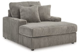 Lindyn Fog 3pc RAF Chaise Sectional - Ornate Home