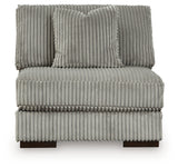 Lindyn Fog 4-Piece Sectional, Chair and Ottoman - Ornate Home