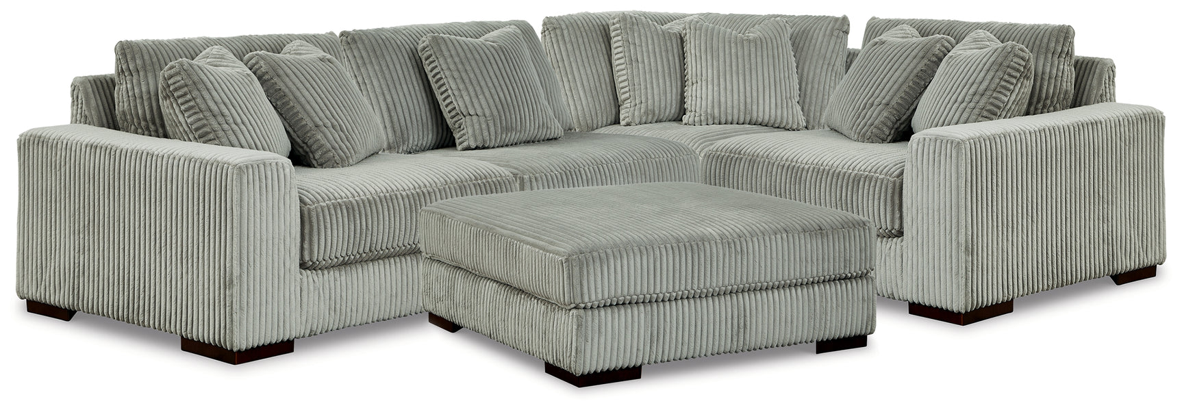 Lindyn Fog 4-Piece Sectional and Ottoman (Online Special Price) - Ornate Home