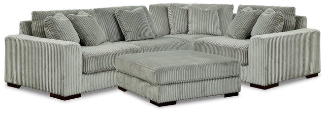 Lindyn Fog 4-Piece Sectional and Ottoman (Online Special Price) - Ornate Home
