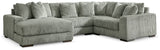 Lindyn Fog 4-Piece Sectional with Chaise - Ornate Home