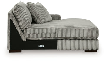 Lindyn Fog 4-Piece Sectional with Chaise and Oversized Accent Ottoman - Ornate Home