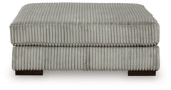 Lindyn Fog 4-Piece Sectional with Chaise and Oversized Accent Ottoman - Ornate Home