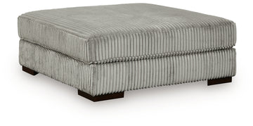 Lindyn Fog 4-Piece Sectional with Chaise and Oversized Accent Ottoman - Ornate Home