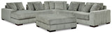 Lindyn Fog 5-Piece Sectional and Ottoman - Ornate Home