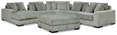 Lindyn Fog 5-Piece Sectional and Ottoman - Ornate Home