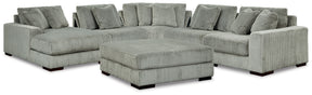 Lindyn Fog 5-Piece Sectional and Ottoman - Ornate Home