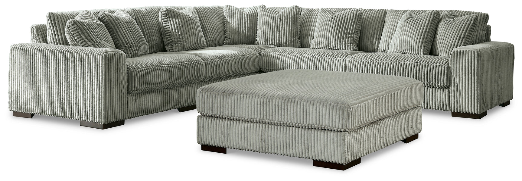 Lindyn Fog 5-Piece Sectional w/ Ottoman (Online Special Price) - Ornate Home