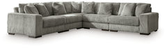 Lindyn Fog 5-Piece Sectional w/ Ottoman - Ornate Home
