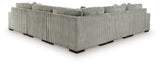 Lindyn Fog 5-Piece Sectional w/ Ottoman - Ornate Home