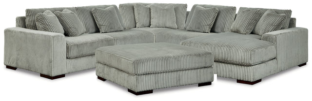 Lindyn Fog 5-Piece Sectional with Ottoman (Online Special Price) - Ornate Home