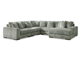 Lindyn Fog 5pc RAF Chaise Sectional (Online Special Price) - Ornate Home