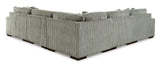 Lindyn Fog 5pc RAF Chaise Sectional (Online Special Price) - Ornate Home