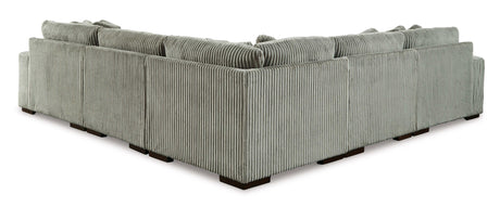 Lindyn Fog 5pc RAF Chaise Sectional - Ornate Home