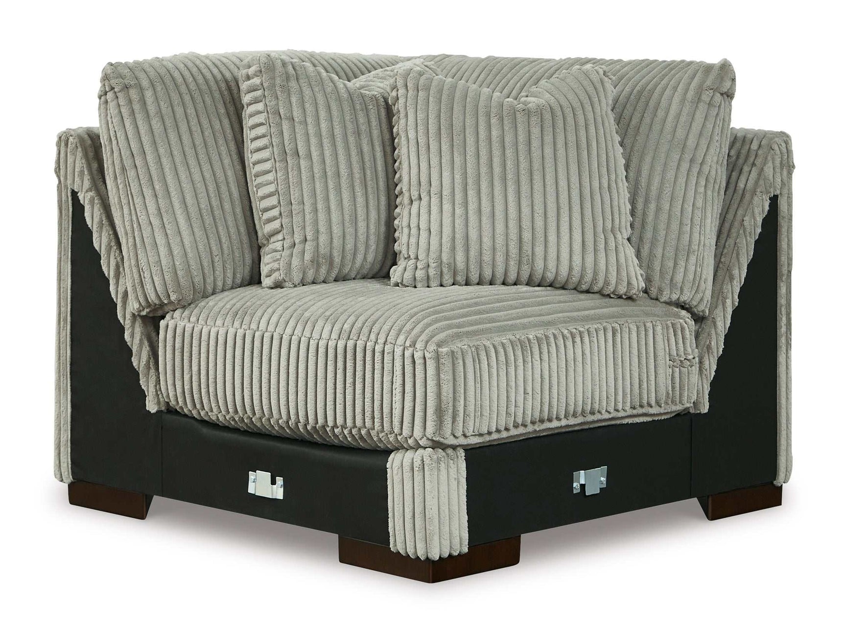 Lindyn Fog 5pc RAF Sectional + Oversized Ottoman (Online Special Price) - Ornate Home