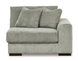 Lindyn Fog 5pc RAF Sectional + Oversized Ottoman (Online Special Price) - Ornate Home