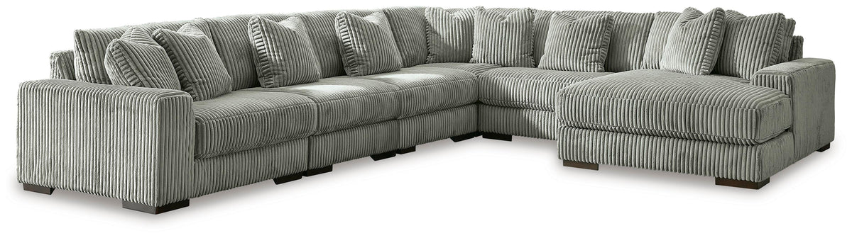 Lindyn Fog 6-Piece Sectional with Chaise - Ornate Home
